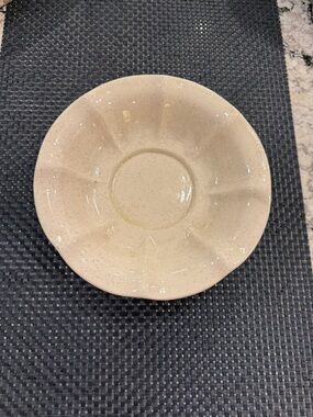 Vintage McCoy Speckled Ivory Compote Candy Dish, Nut Dish, Serving Dish